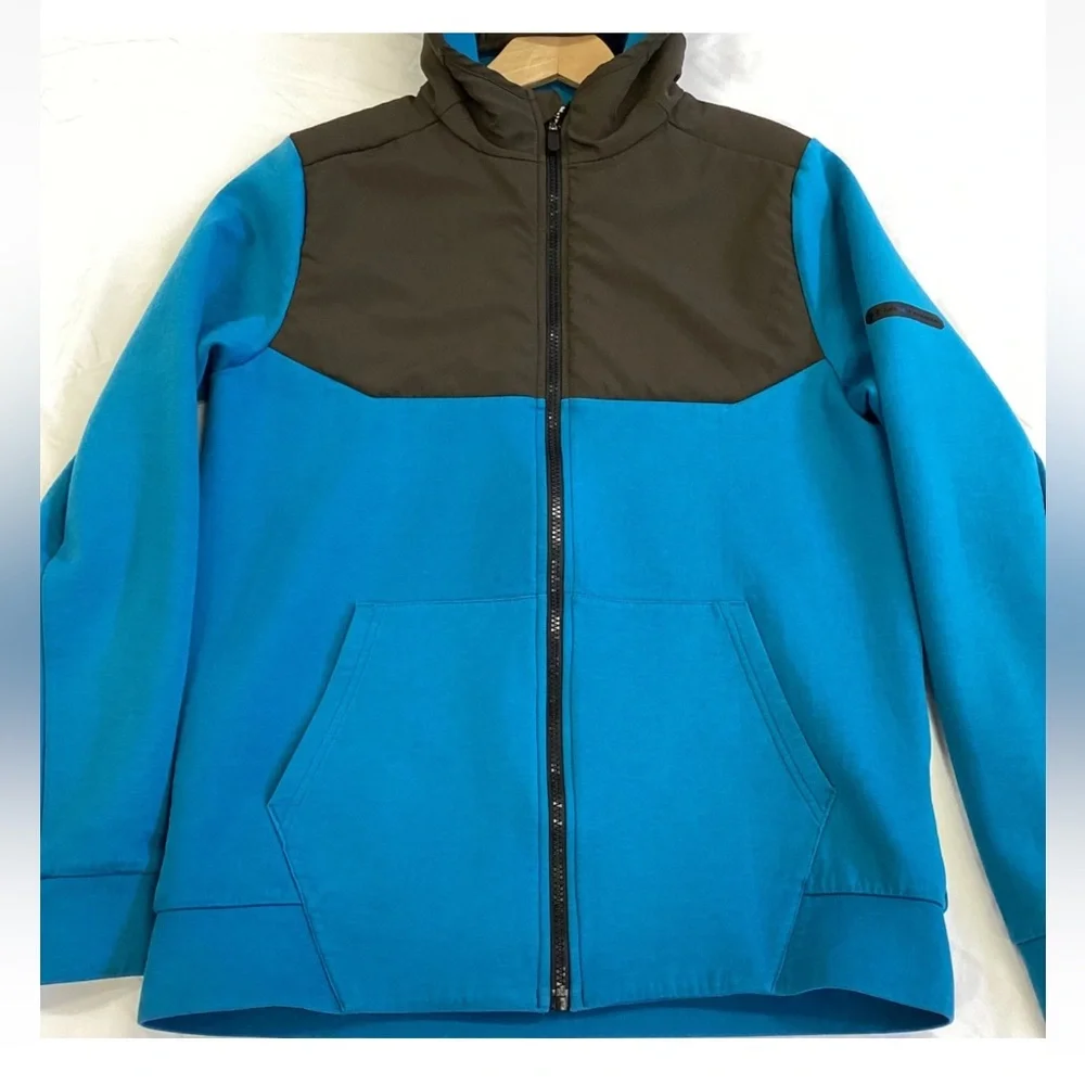 Under Armour Full-Zip Hoodie Jacket Blue Black Men’s Size Large Athletic Outdoor - Picture 2 of 8